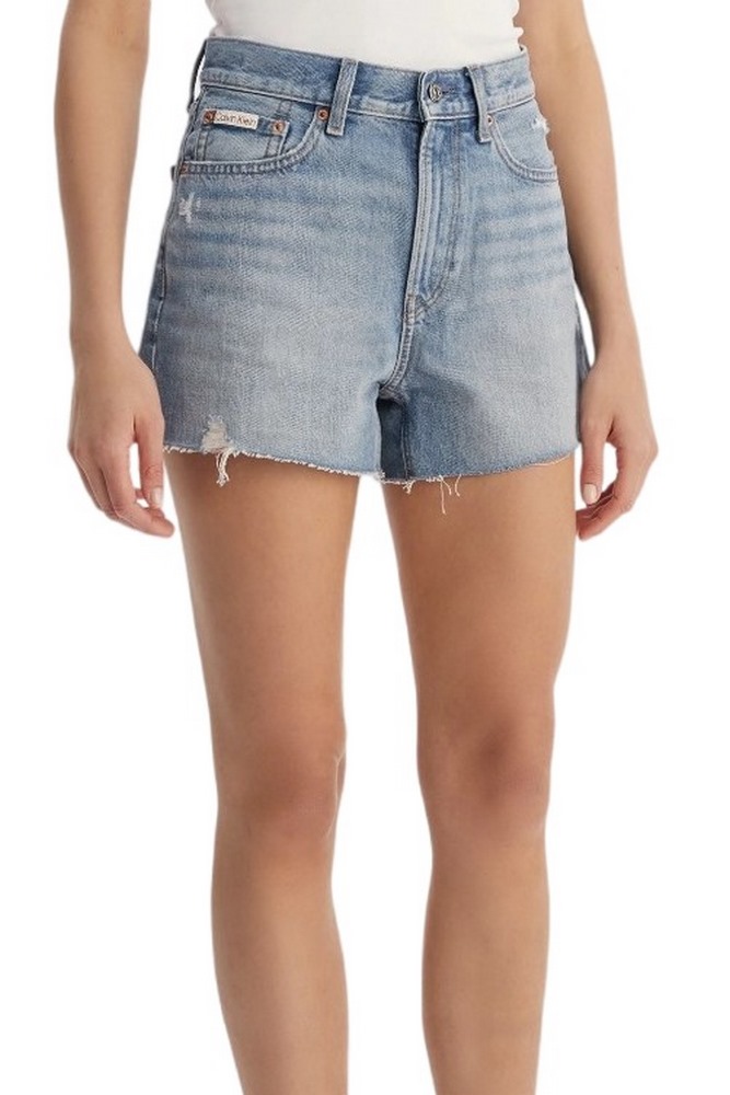 CALVIN KLEIN JEANS 90S SHORT 3 IN BARDOT BLUE ΤΖΙΝ ΣΟΡΤΣ ΓΥΝΑΙΚΕΙΟ BLUΕ DENIM