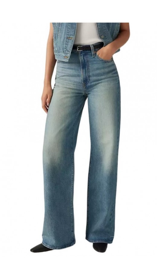 LEVIS RIBCAGE WIDE LEG A60810022  ΠΑΝΤΕΛΟΝΙ ΓΥΝΑΙΚΕΙΟ BLUΕ DENIM