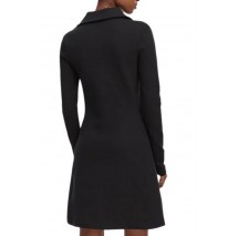 CALVIN KLEIN JEANS SCUBA FIT & FLARE HALF ZIP DRESS ΦΟΡΕΜΑ ΓΥΝΑΚΕΙΟ BLACK
