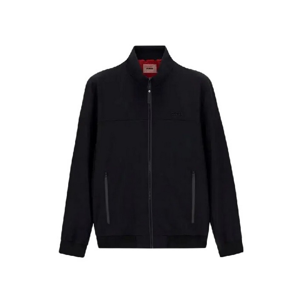 GUESS NEKA ZIPPED JACKET ΜΠΟΥΦΑΝ ΑΝΔΡΙΚΟ BLACK