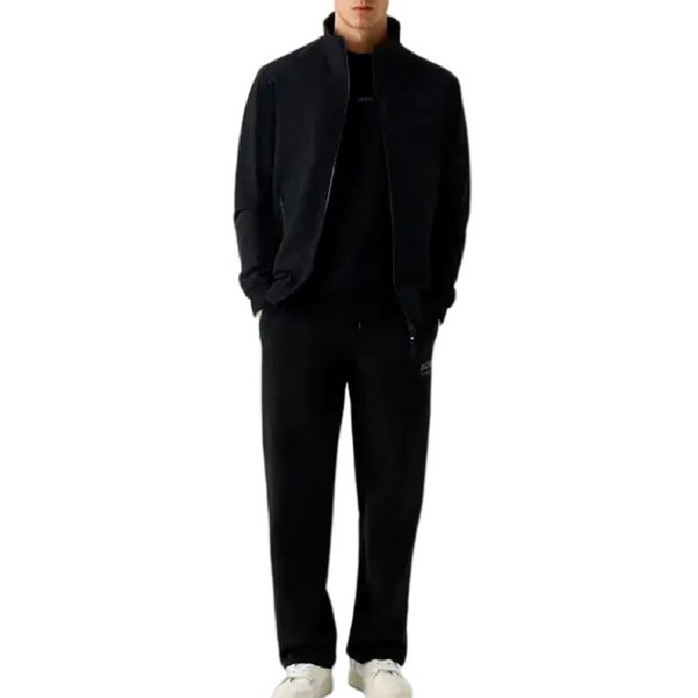 GUESS NEKA ZIPPED JACKET ΜΠΟΥΦΑΝ ΑΝΔΡΙΚΟ BLACK