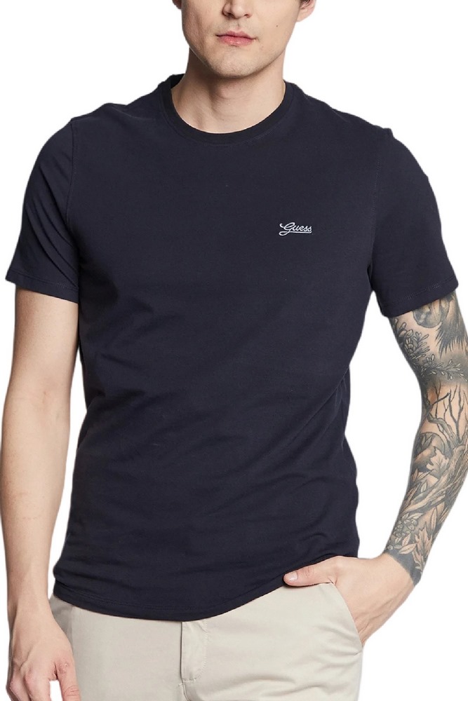 GUESS SS CN BASIC PIMA T-SHIRT ΑΝΔΡΙΚΟ NAVY