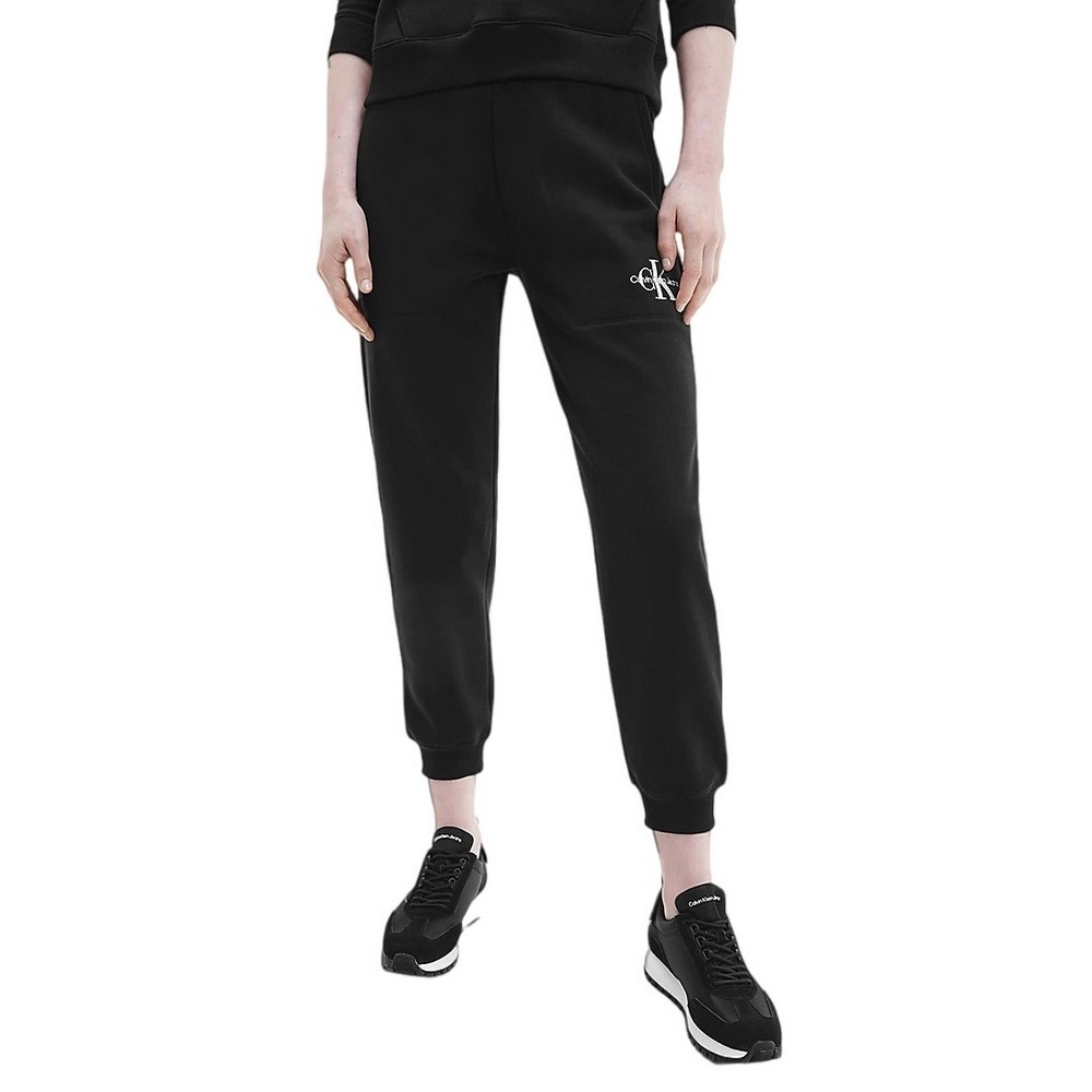 CALVIN KLEIN JEANS MONOGRAM CUFFED JOD PANTS ΠΑΝΤΕΛΟΝΙ ΦΟΡΜΑΣ ΓΥΝΑΙΚΕΙΟ BLACK