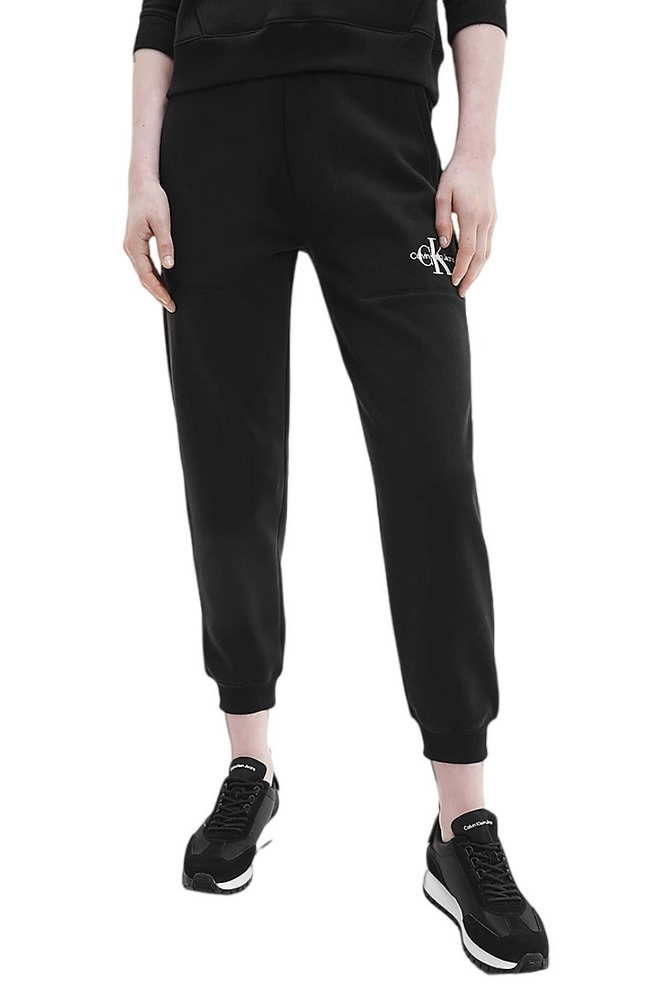 CALVIN KLEIN JEANS MONOGRAM CUFFED JOD PANTS ΠΑΝΤΕΛΟΝΙ ΦΟΡΜΑΣ ΓΥΝΑΙΚΕΙΟ BLACK