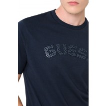 GUESS ANTON CN T-SHIRT ΜΠΛΟΥΖΑ ΑΝΔΡΙΚΗ NAVY
