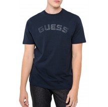 GUESS ANTON CN T-SHIRT ΜΠΛΟΥΖΑ ΑΝΔΡΙΚΗ NAVY