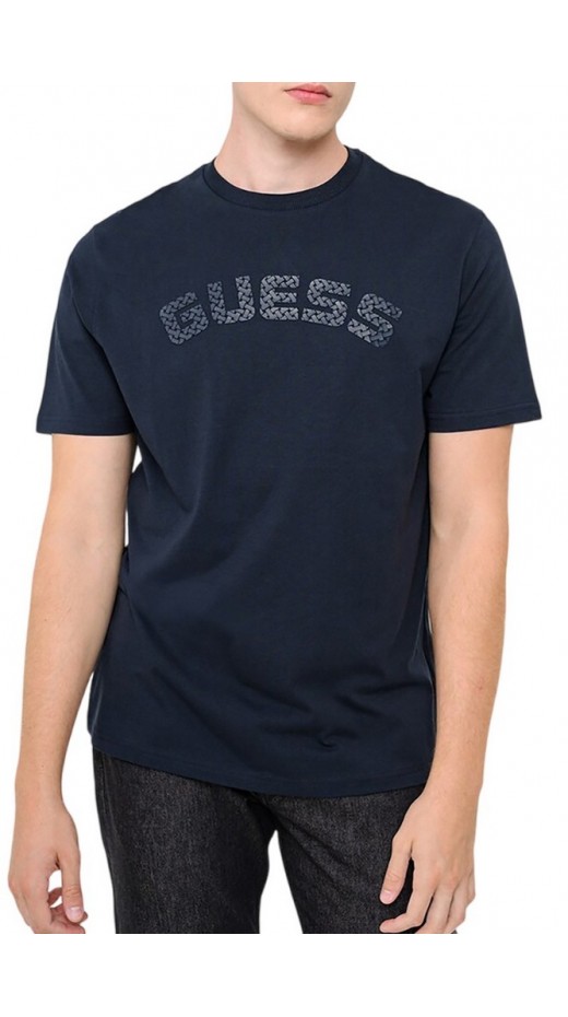 GUESS ANTON CN T-SHIRT ΜΠΛΟΥΖΑ ΑΝΔΡΙΚΗ NAVY