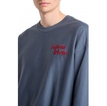 CALVIN KLEIN JEANS PREMIUM TERRY GRP ΦΟΥΤΕΡ ΜΠΛΟΥΖΑ ΑΝΔΡΙΚΗ SLATE GRAY
