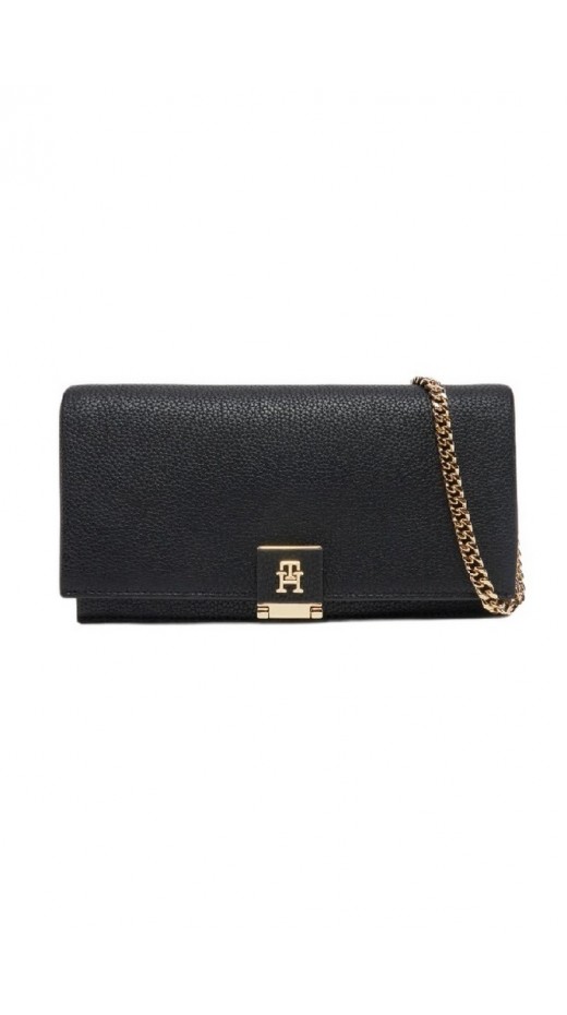 TOMMY HILFIGER HER FLAP W/CHAIN ΤΣΑΝΤΑ ΓΥΝΑΙΚΕΙΑ BLACK