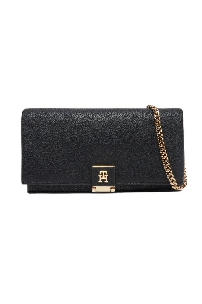 TOMMY HILFIGER HER FLAP W/CHAIN ΤΣΑΝΤΑ ΓΥΝΑΙΚΕΙΑ BLACK