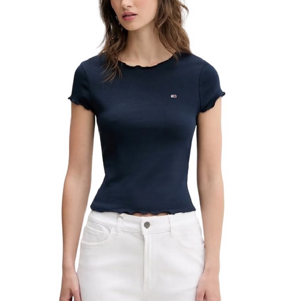 TOMMY JEANS SH SLIM BABYLOCK TEE EXT ΜΠΛΟΥΖΑ ΓΥΝΑΙΚΕΙΑ DARK NAVY
