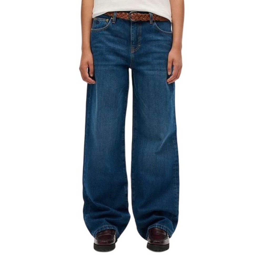 SUPERDRY D1 OVIN MID RISE WIDE LEG JEAN ΠΑΝΤΕΛΟΝΙ ΓΥΝΑΙΚΕΙΟ BLUΕ DENIM