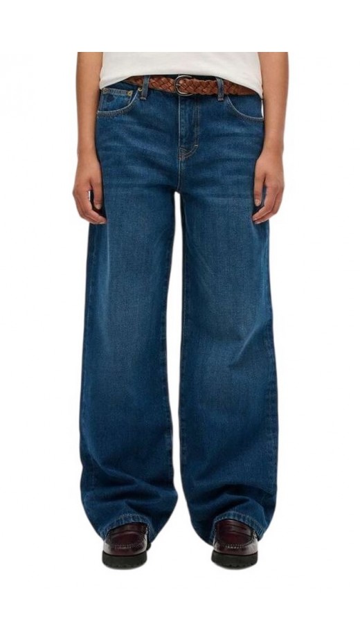 SUPERDRY D1 OVIN MID RISE WIDE LEG JEAN ΠΑΝΤΕΛΟΝΙ ΓΥΝΑΙΚΕΙΟ BLUΕ DENIM
