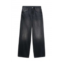 SUPERDRY D1 OVIN MID RISE WIDE LEG JEAN ΠΑΝΤΕΛΟΝΙ ΓΥΝΑΙΚΕΙΟ BLACK