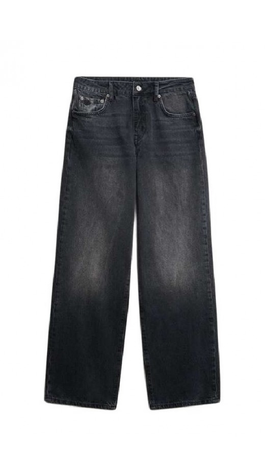 SUPERDRY D1 OVIN MID RISE WIDE LEG JEAN ΠΑΝΤΕΛΟΝΙ ΓΥΝΑΙΚΕΙΟ BLACK