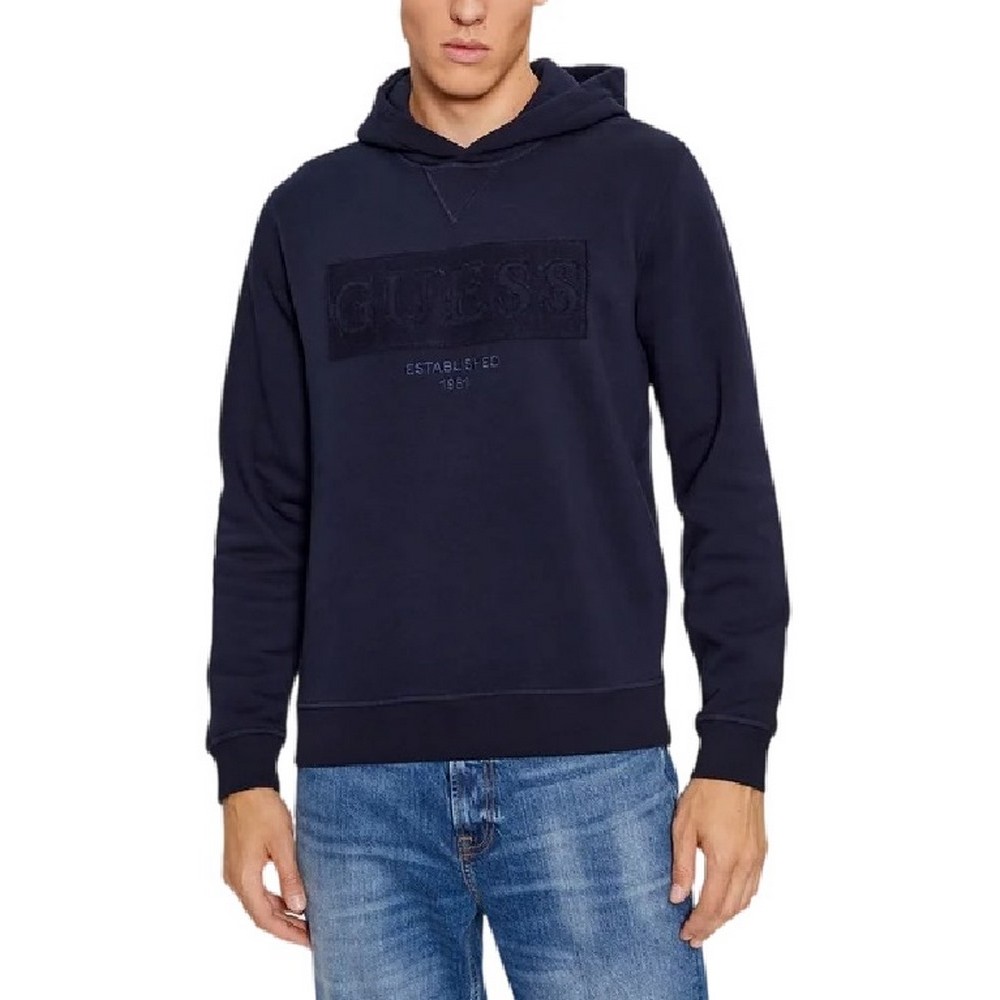 GUESS BEAU HOODIE SWEATSHI ΦΟΥΤΕΡ ΑΝΔΡΙΚΟ NAVY