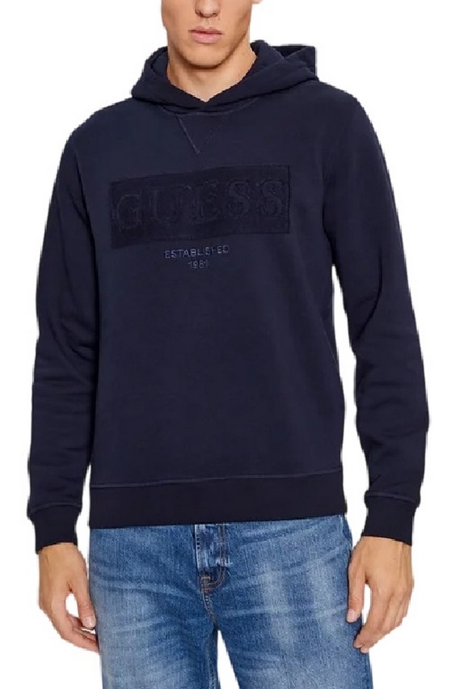 GUESS BEAU HOODIE SWEATSHI ΦΟΥΤΕΡ ΑΝΔΡΙΚΟ NAVY