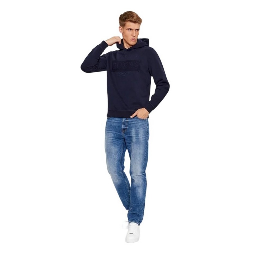 GUESS BEAU HOODIE SWEATSHI ΦΟΥΤΕΡ ΑΝΔΡΙΚΟ NAVY