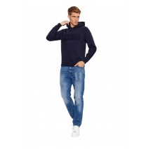 GUESS BEAU HOODIE SWEATSHI ΦΟΥΤΕΡ ΑΝΔΡΙΚΟ NAVY