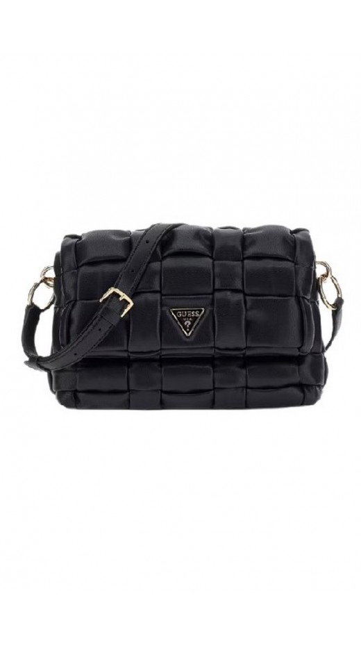GUESS MARION FLAP SHOULDER BAG ΤΣΑΝΤΑ ΓΥΝΑΙΚΕΙΑ BLACK