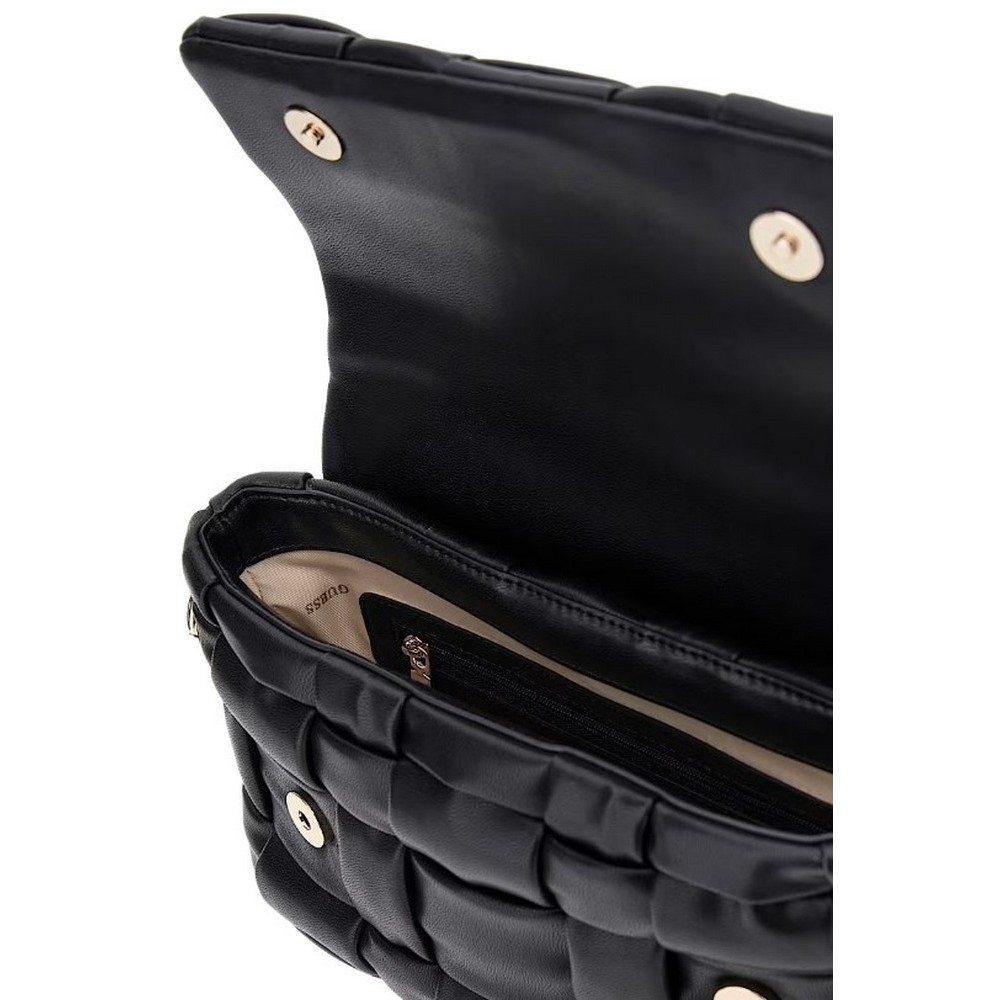 GUESS MARION FLAP SHOULDER BAG ΤΣΑΝΤΑ ΓΥΝΑΙΚΕΙΑ BLACK