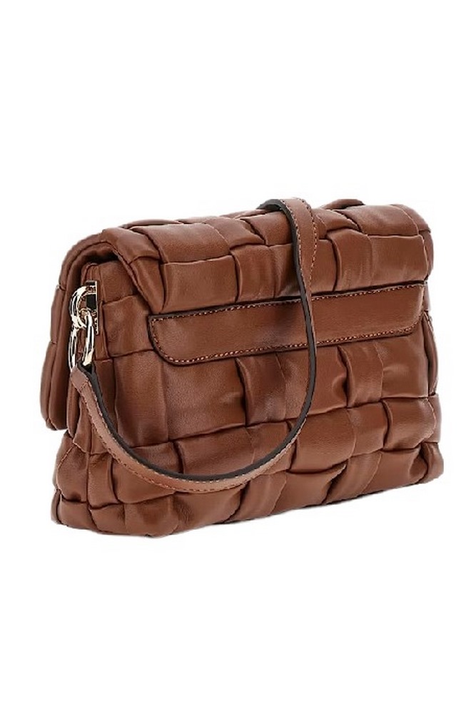 GUESS MARION FLAP SHOULDER BAG ΤΣΑΝΤΑ ΓΥΝΑΙΚΕΙΑ COGNAC