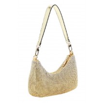 GUESS ZALINA MINI TOP ZIP SHLDR BAG ΤΣΑΝΤΑ ΓΥΝΑΙΚΕΙΑ GOLD