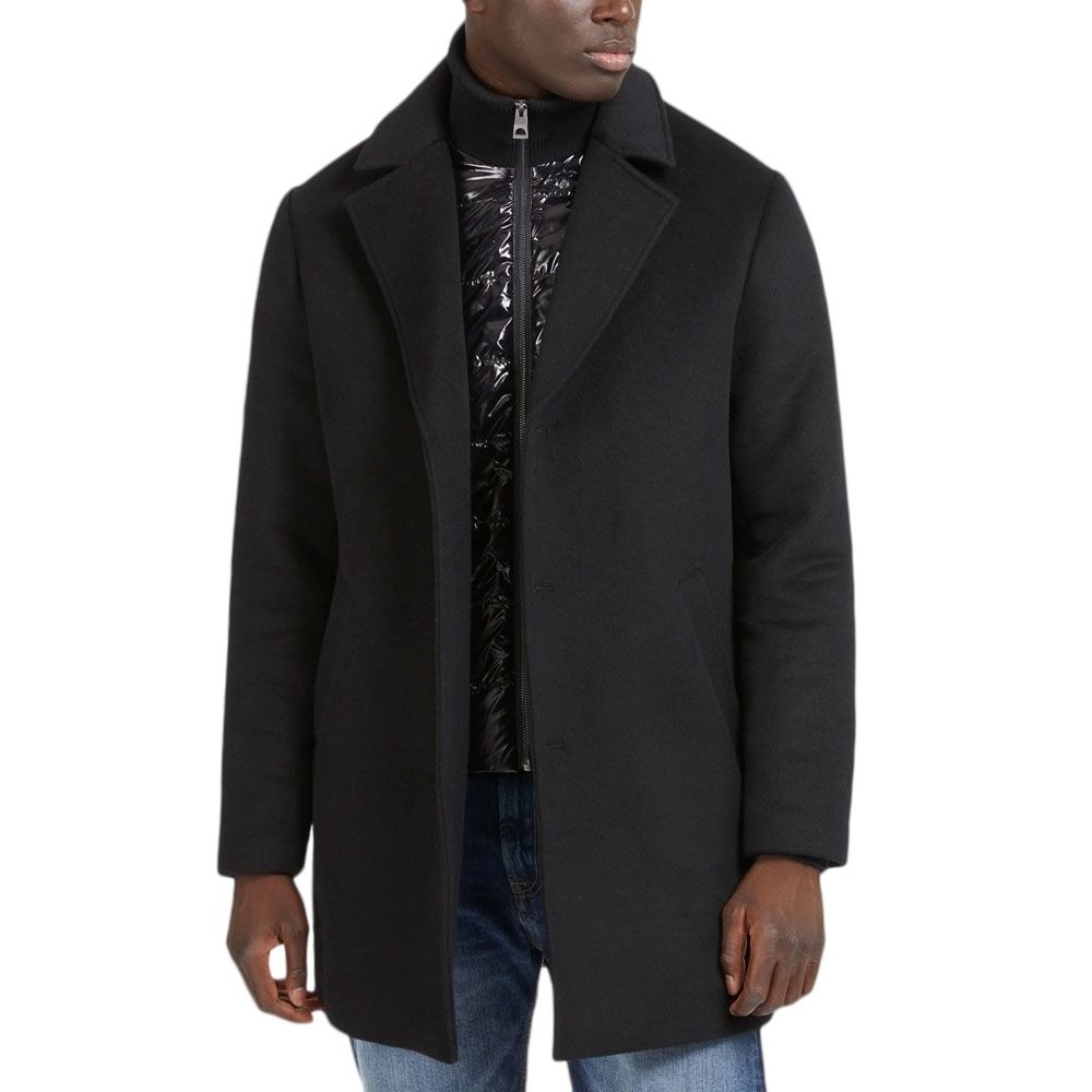 GUESS REMOVEBLE BIB COAT ΠΑΛΤΟ ΑΝΔΡΙΚΟ BLACK