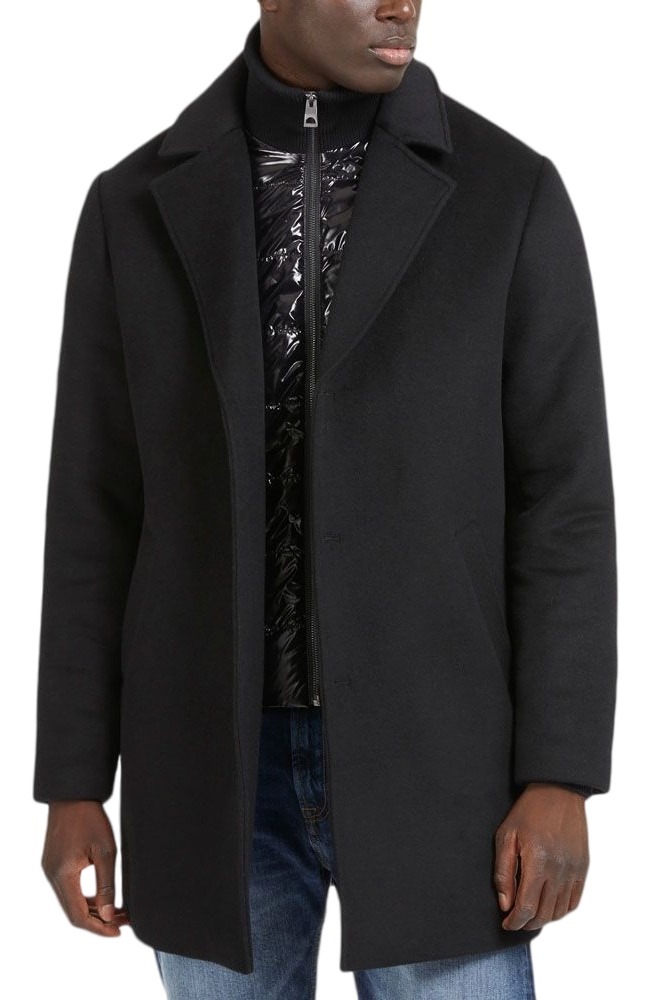 GUESS REMOVEBLE BIB COAT ΠΑΛΤΟ ΑΝΔΡΙΚΟ BLACK