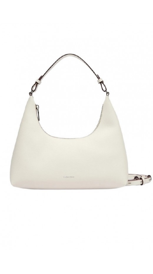 CALVIN  KLEIN FOIL LOGO SHOULDER BAG ΤΣΑΝΤΑ ΓΥΝΑΙΚΕΙΑ WHITE