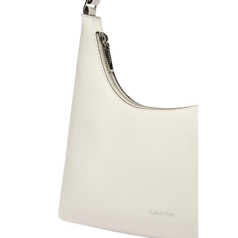 CALVIN  KLEIN FOIL LOGO SHOULDER BAG ΤΣΑΝΤΑ ΓΥΝΑΙΚΕΙΑ WHITE