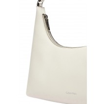 CALVIN  KLEIN FOIL LOGO SHOULDER BAG ΤΣΑΝΤΑ ΓΥΝΑΙΚΕΙΑ WHITE