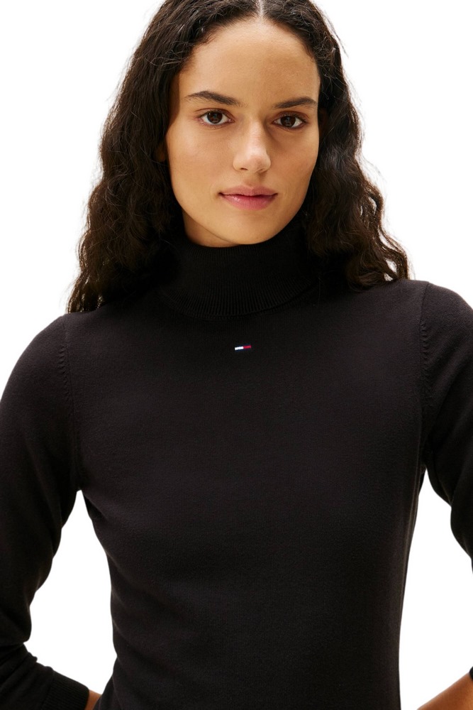 TOMMY JEANS ESS TURTLENECK SWEATER DRESS ΦΟΡΕΜΑ ΓΥΝΑΙΚΕΙΟ BLACK