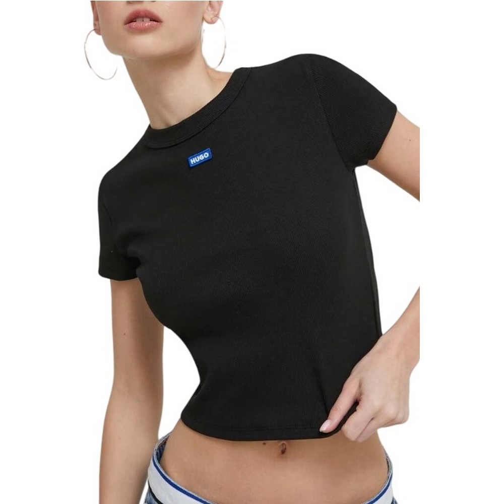 HUGO BOSS JERSEY BABY TEE B T-SHIRT ΜΠΛΟΥΖΑ ΓΥΝΑΙΚΕΙΑ BLACK
