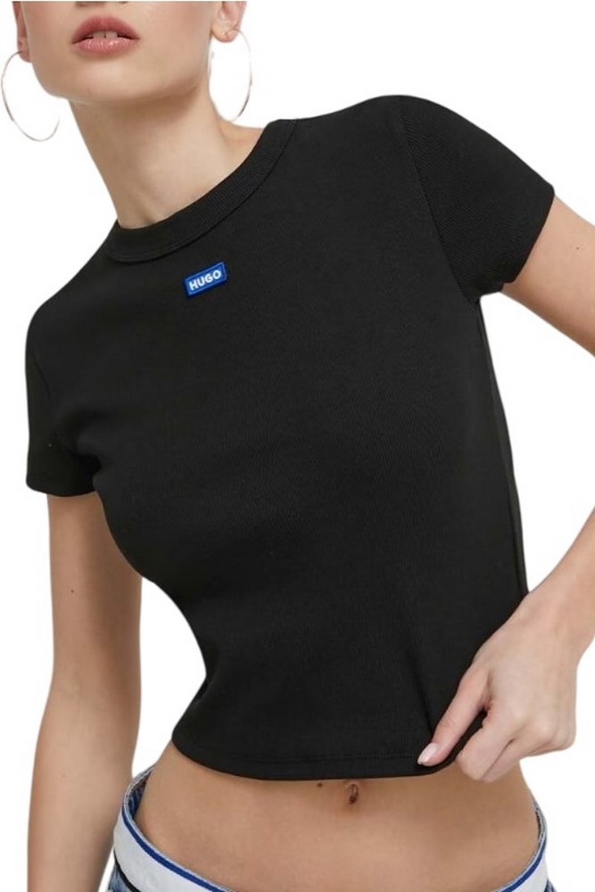 HUGO BOSS JERSEY BABY TEE B T-SHIRT ΜΠΛΟΥΖΑ ΓΥΝΑΙΚΕΙΑ BLACK