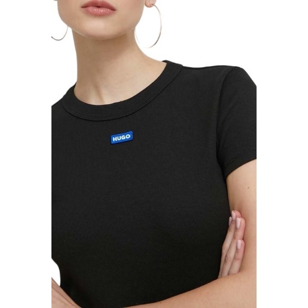 HUGO BOSS JERSEY BABY TEE B T-SHIRT ΜΠΛΟΥΖΑ ΓΥΝΑΙΚΕΙΑ BLACK