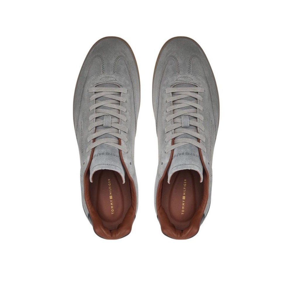 TOMMY HILFIGER LO LUX SUEDE SNEAKER ΠΑΠΟΥΤΣΙΑ ΑΝΔΡΙΚΟ GREY