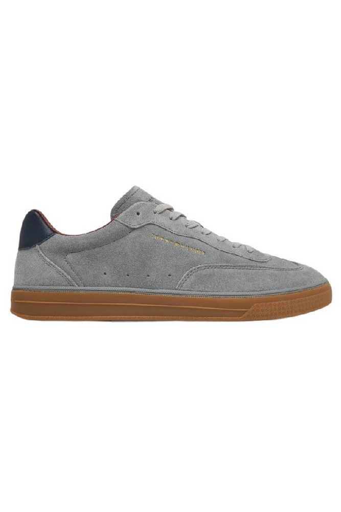 TOMMY HILFIGER LO LUX SUEDE SNEAKER ΠΑΠΟΥΤΣΙΑ ΑΝΔΡΙΚΟ GREY