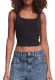 GUESS ESME CORSET TOP SWTR ΤΟΠ ΜΠΛΟΥΖΑ ΓΥΝΑΙΚΕΙΑ BLACK