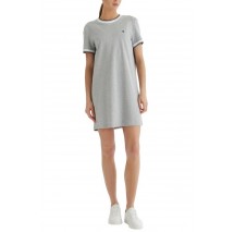 CALVIN KLEIN JEANS CTN MONOGRAM STRIPE TRIM MINI ΦΟΡΜΑ ΓΥΝΑΙΚΕΙΟ GREY