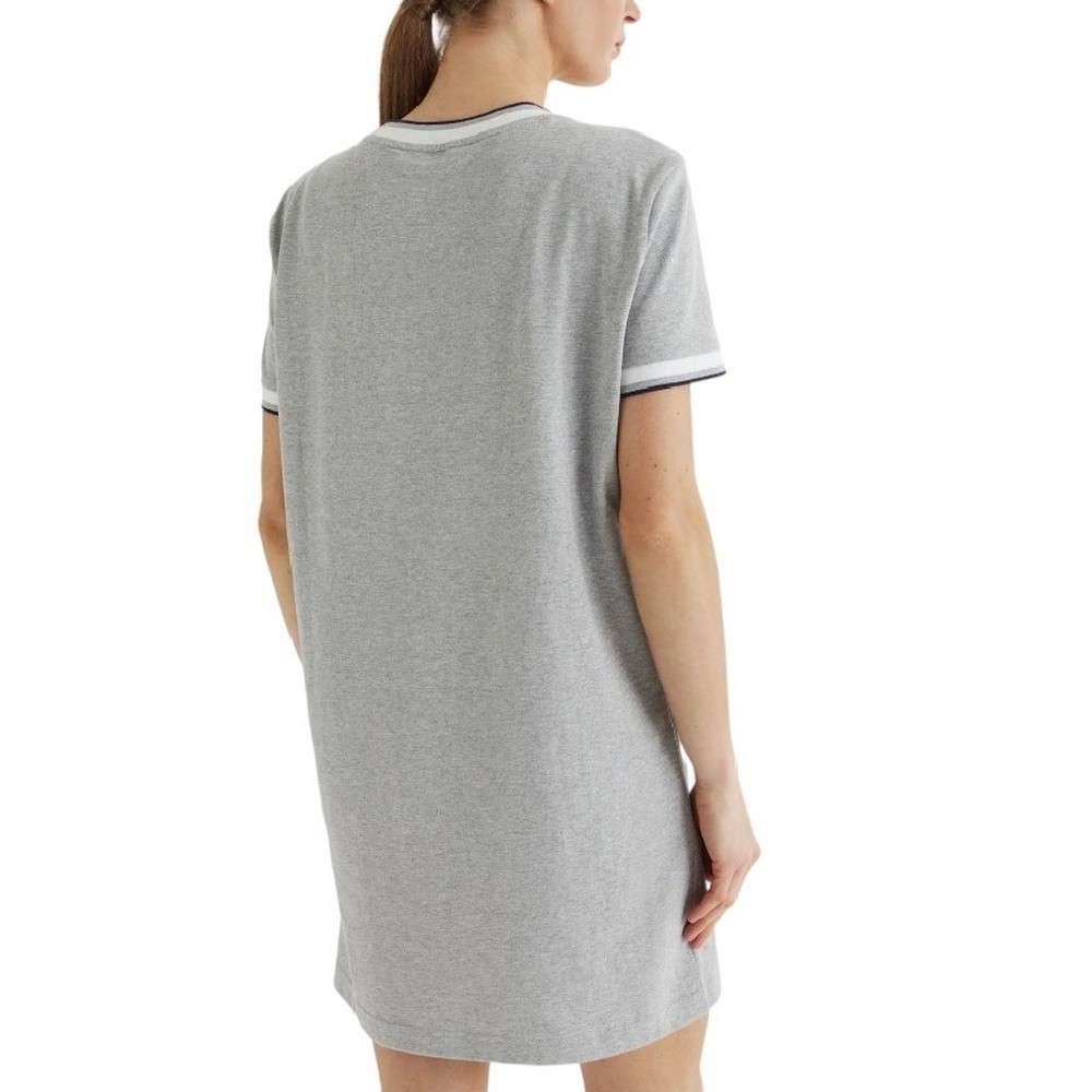 CALVIN KLEIN JEANS CTN MONOGRAM STRIPE TRIM MINI ΦΟΡΜΑ ΓΥΝΑΙΚΕΙΟ GREY