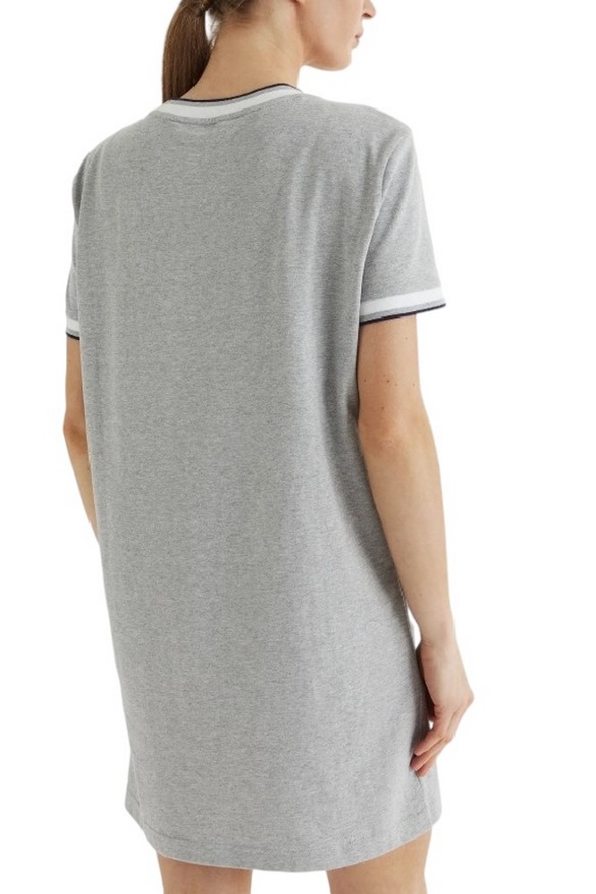 CALVIN KLEIN JEANS CTN MONOGRAM STRIPE TRIM MINI ΦΟΡΜΑ ΓΥΝΑΙΚΕΙΟ GREY