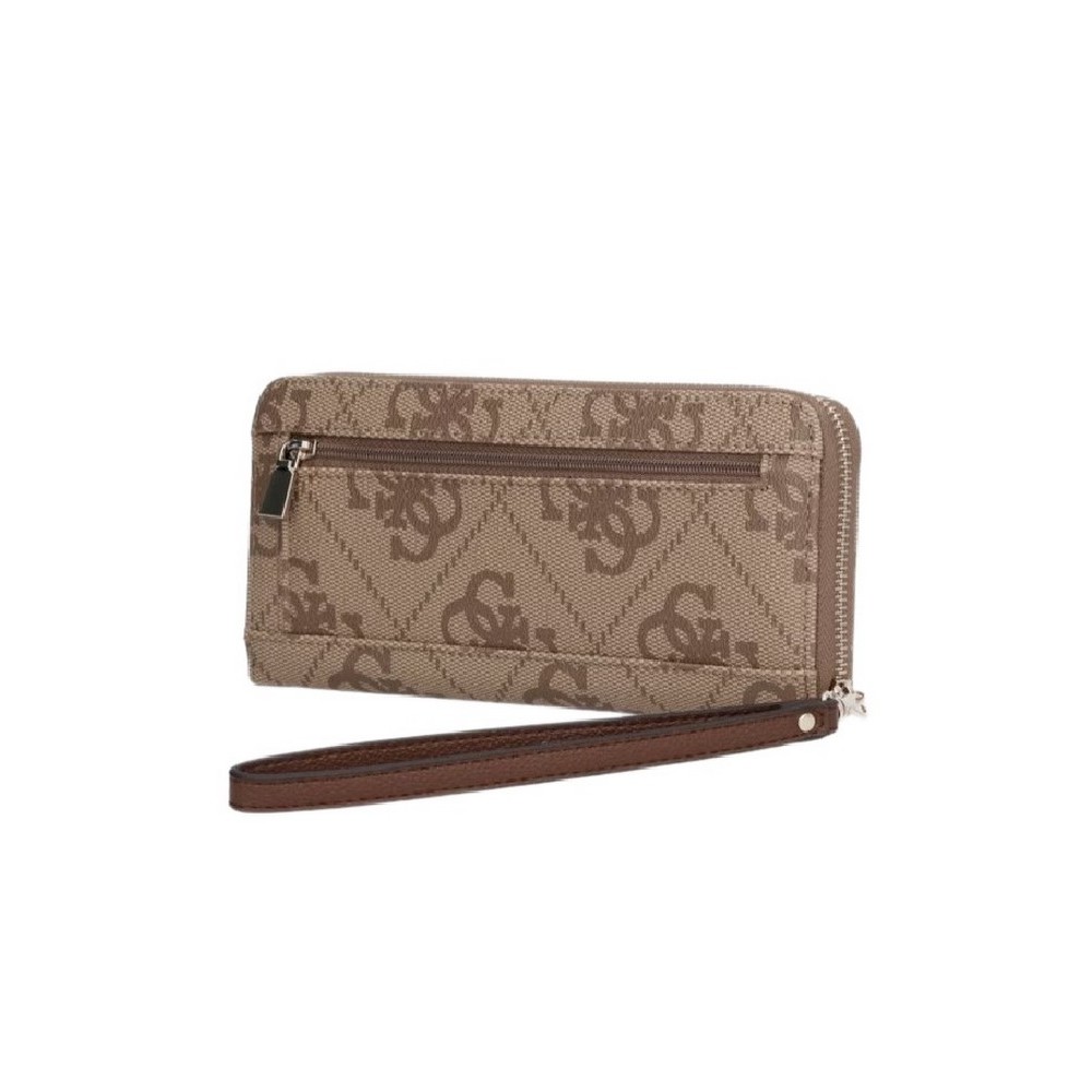 GUESS LAUREL II SLG LARGE ZIP AROUND ΠΟΡΤΟΦΟΛΙ ΓΥΝΑΙΚΕΙΟ LATTE