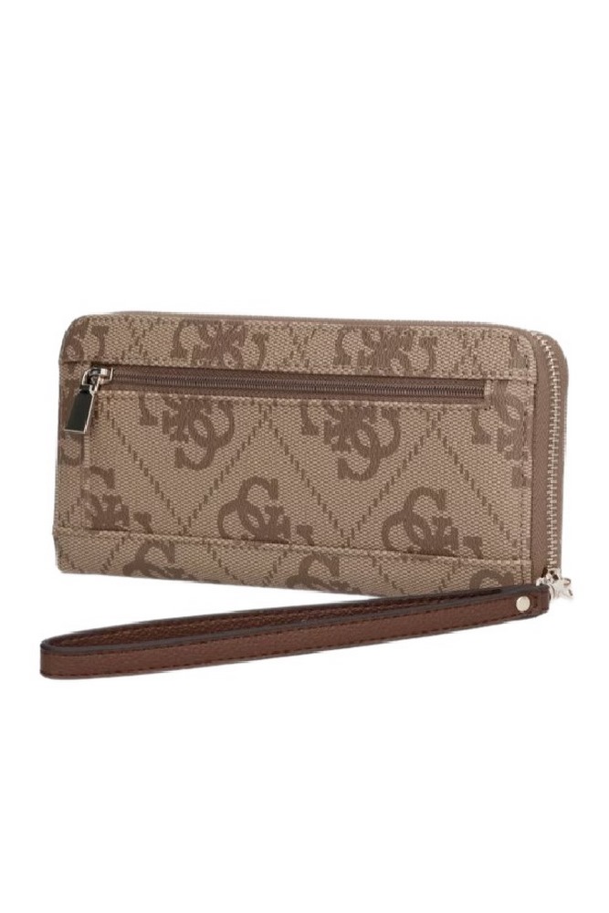 GUESS LAUREL II SLG LARGE ZIP AROUND ΠΟΡΤΟΦΟΛΙ ΓΥΝΑΙΚΕΙΟ LATTE