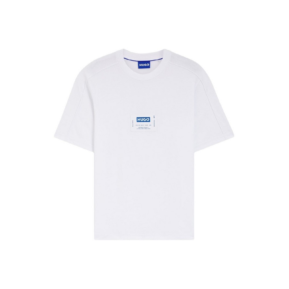 HUGO BOSS JERSEY NROMO T-SHIRT ΜΠΛΟΥΖΑ ΑΝΔΡΙΚΗ WHITE