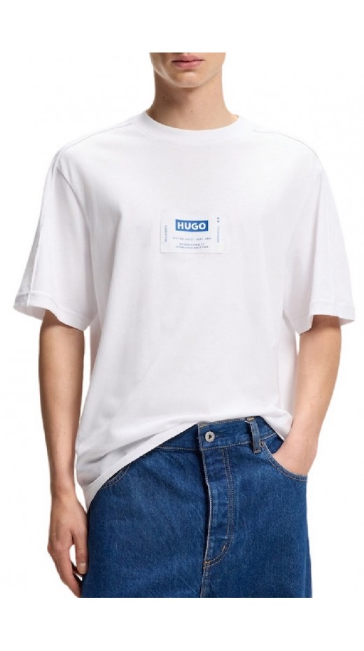 HUGO BOSS JERSEY NROMO T-SHIRT ΜΠΛΟΥΖΑ ΑΝΔΡΙΚΗ WHITE