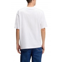 HUGO BOSS JERSEY NROMO T-SHIRT ΜΠΛΟΥΖΑ ΑΝΔΡΙΚΗ WHITE