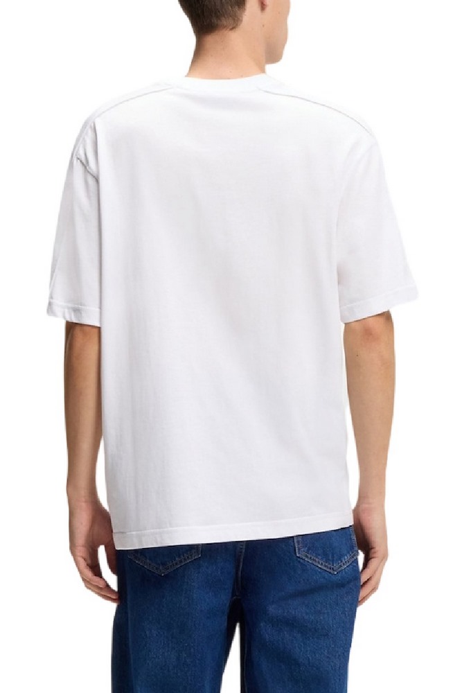 HUGO BOSS JERSEY NROMO T-SHIRT ΜΠΛΟΥΖΑ ΑΝΔΡΙΚΗ WHITE