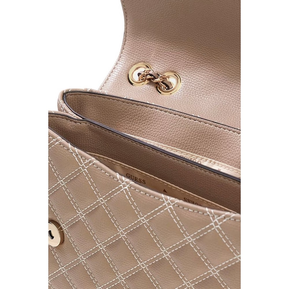 GUESS GIULLY II 2 COMP CNVRTBLE FLAP ΤΣΑΝΤΑ ΓΥΝΑΙΚΕΙΑ MOCHA