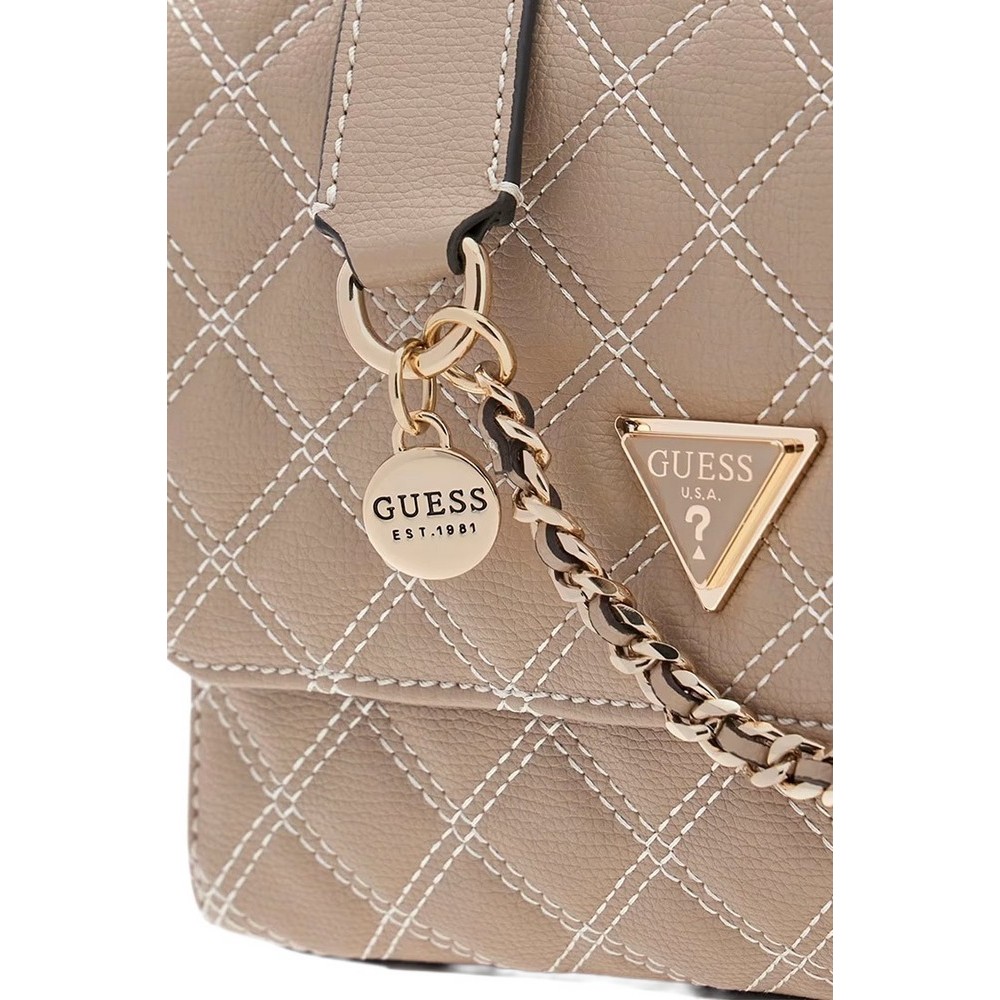 GUESS GIULLY II 2 COMP CNVRTBLE FLAP ΤΣΑΝΤΑ ΓΥΝΑΙΚΕΙΑ MOCHA